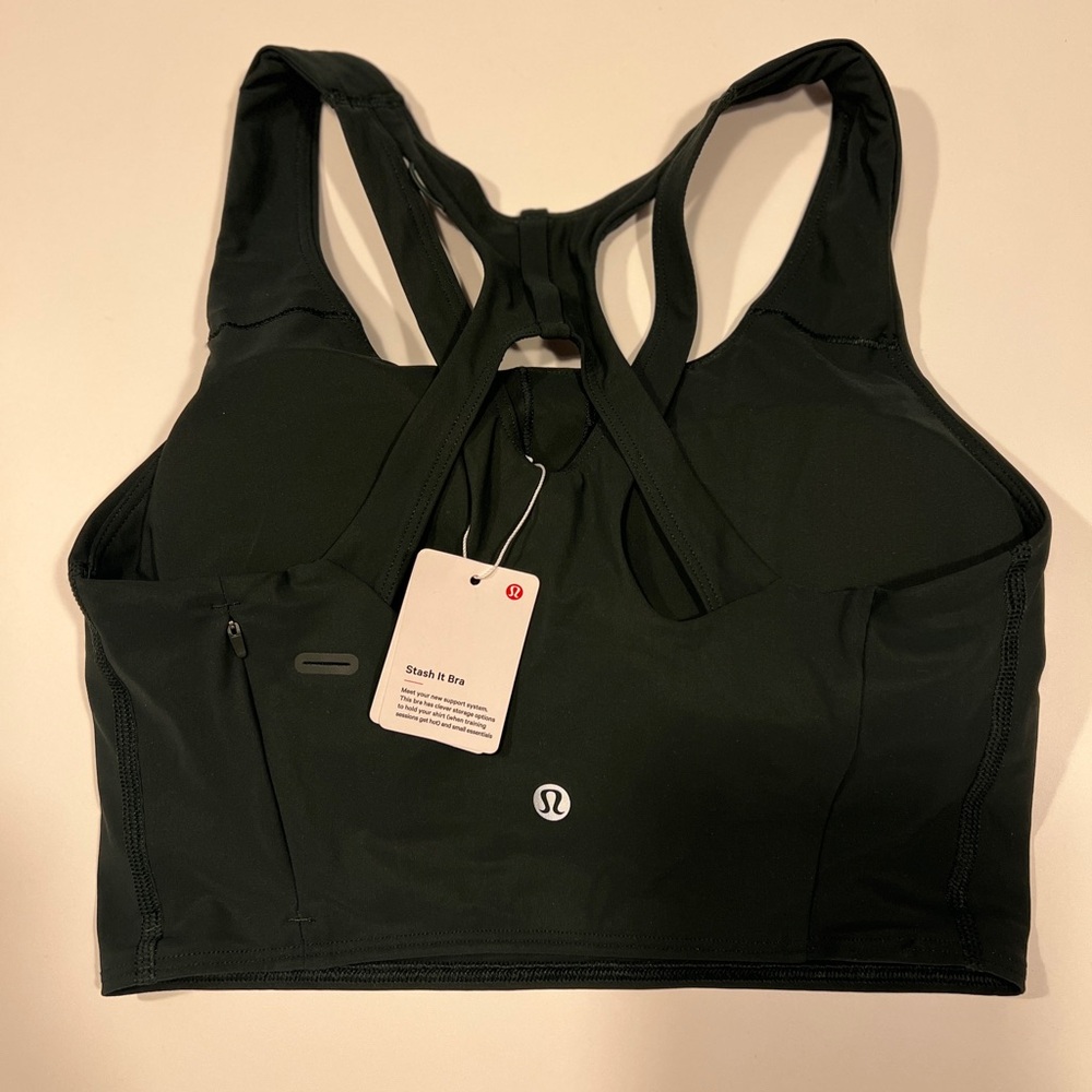 lululemon size 8 NWTs Dark Green Sports Bra